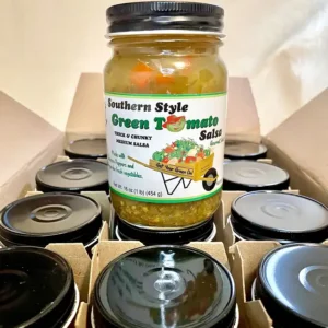 Green Tomato & Jalapeno Chunky Salsa by-the-case (12-16oz. Jars) FREE SHIPPING