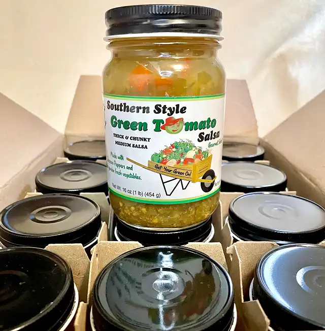 Green Tomato & Jalapeno Chunky Salsa by-the-case (12-16oz. Jars) FREE SHIPPING